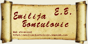 Emilija Bontulović vizit kartica